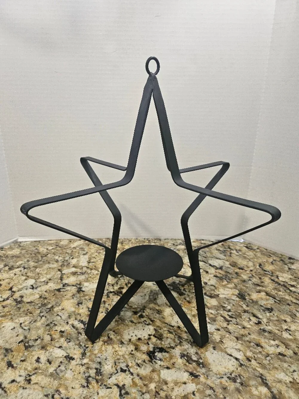 Modern Black Wrought Iron 3D  Candle Holder 17